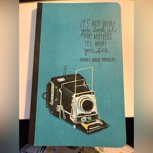 Lined Notebook with Photography Themes pages throughout